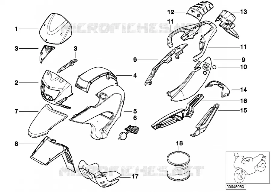 Pieces Peintes 831 gelb2/titansilber2 BMW Motorrad BMW Motorrad F 650 1999   R13 (0172,0182)