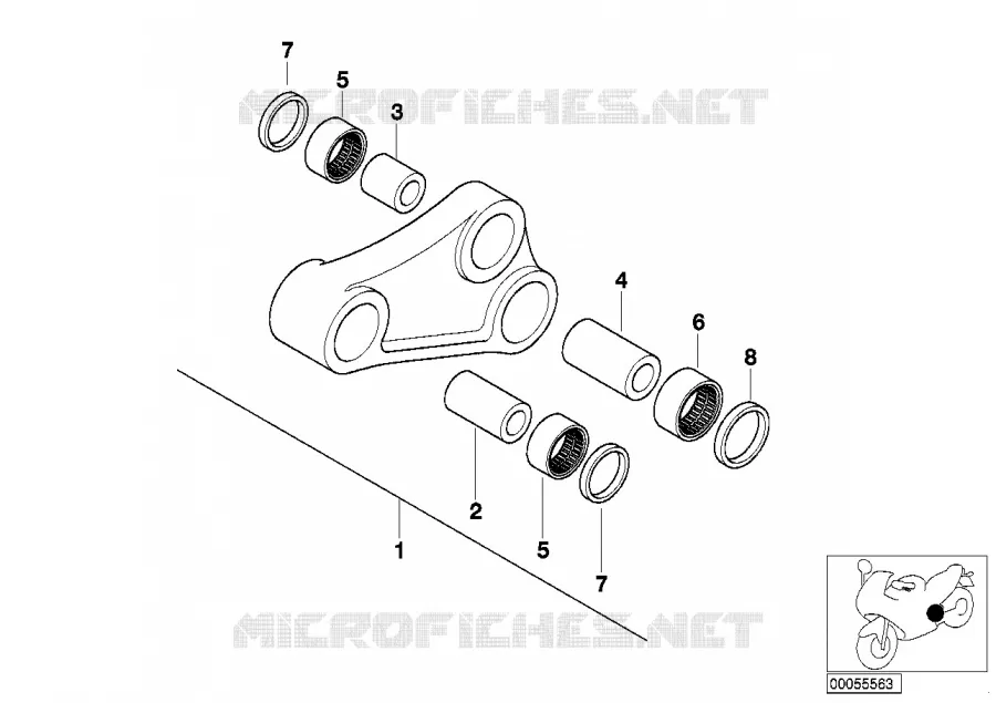 Pièces de renvoi bras oscillant arrière BMW Motorrad BMW Motorrad G 650 2008   R13 (0178,0179)