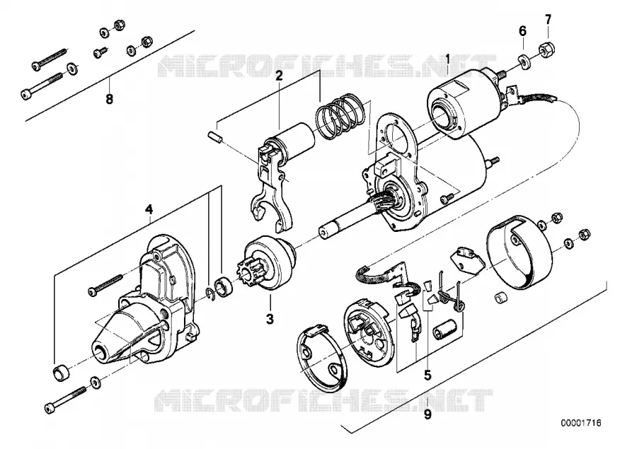 Pièces détachées démarreur / D6RA15 BMW Motorrad BMW Motorrad Classic R 80 1994 2V (91-95)  R80