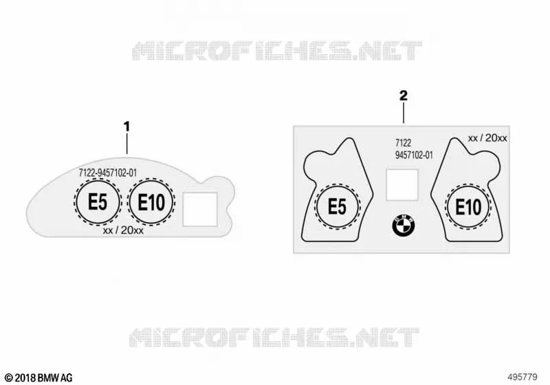 Plaque indicatrice du carburant BMW Motorrad BMW Motorrad K 1600 2021 K1600  K48 0F31