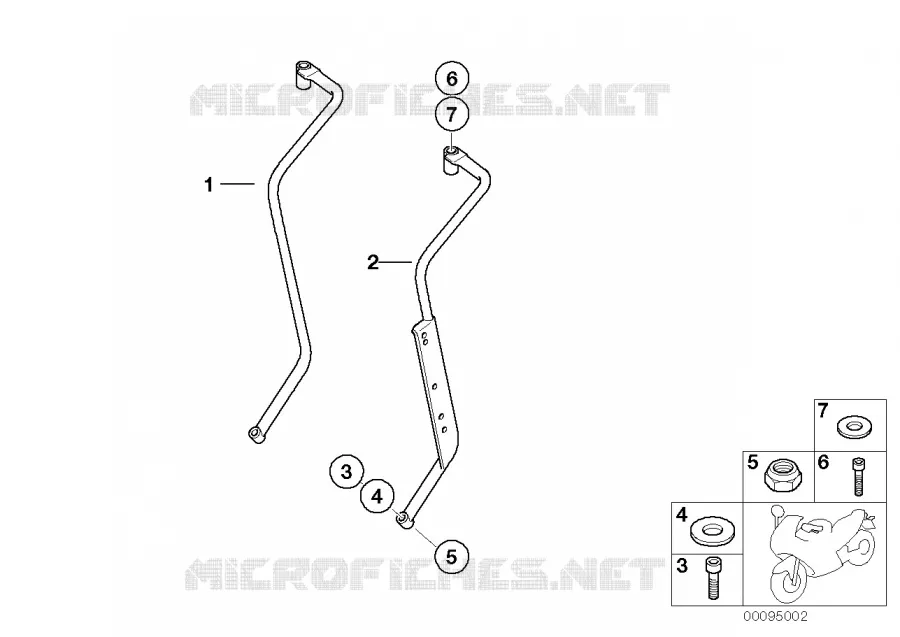 Poignée de maintien BMW Motorrad BMW Motorrad F 650 1999   R13 (0172,0182)