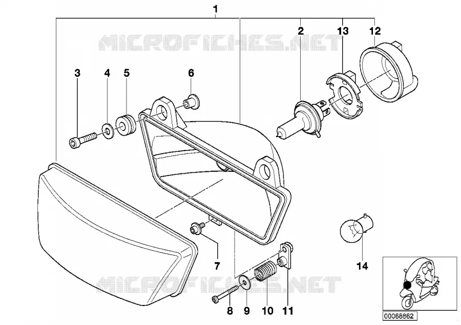 Projecteur BMW Motorrad BMW Motorrad C1 2000 C1  C1 200 (0192)