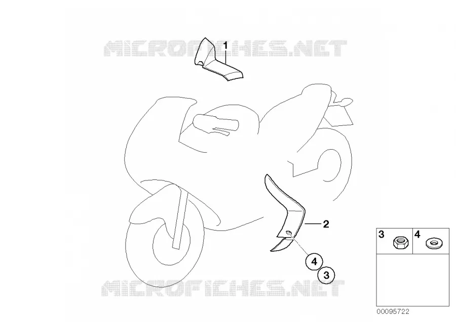 Protection intempéries administration BMW Motorrad BMW Motorrad K 1200 2000 4 cyl. 4 soup.  K41 (0547,0557)