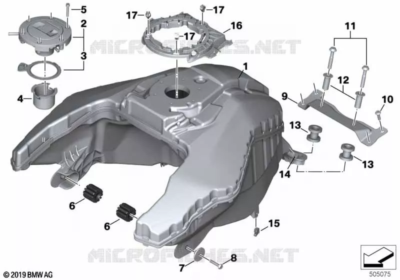Réservoir carburant avec tubulure de remplissage BMW Motorrad BMW Motorrad F 900 2019 F900  K84 0K21