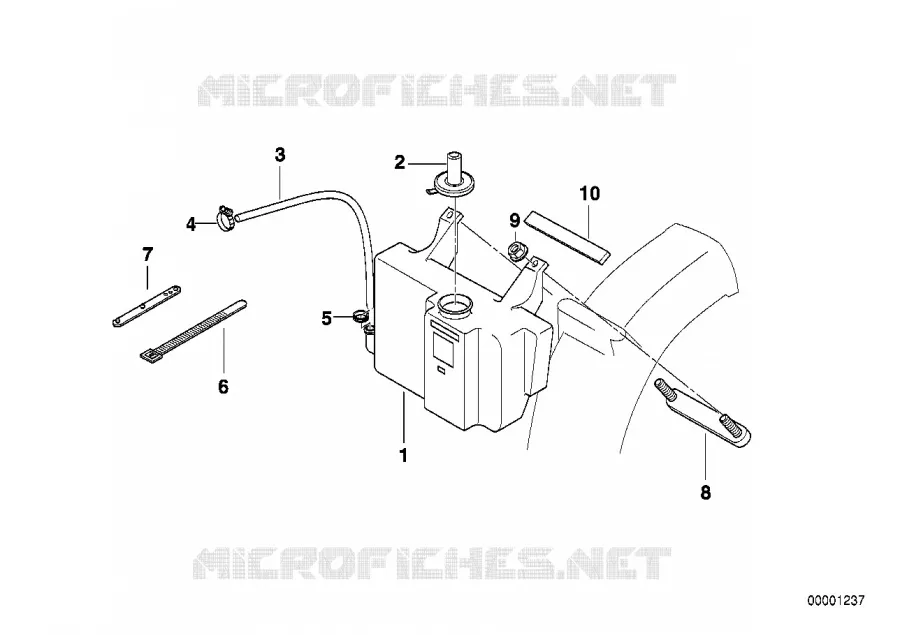 Réservoir tampon BMW Motorrad BMW Motorrad K 1100 1989 4 cyl. 4 soup.  K589 (0526, 0536)
