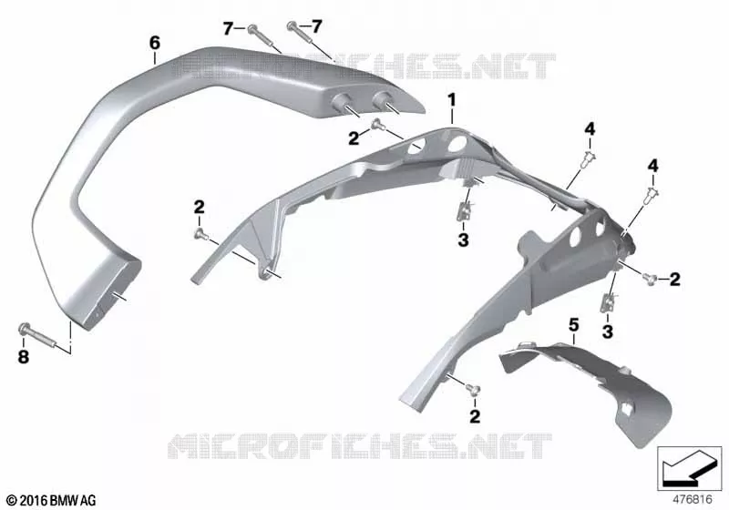 Revêtement arrière BMW Motorrad BMW Motorrad K 1600 2021 K1600  K61 0F61