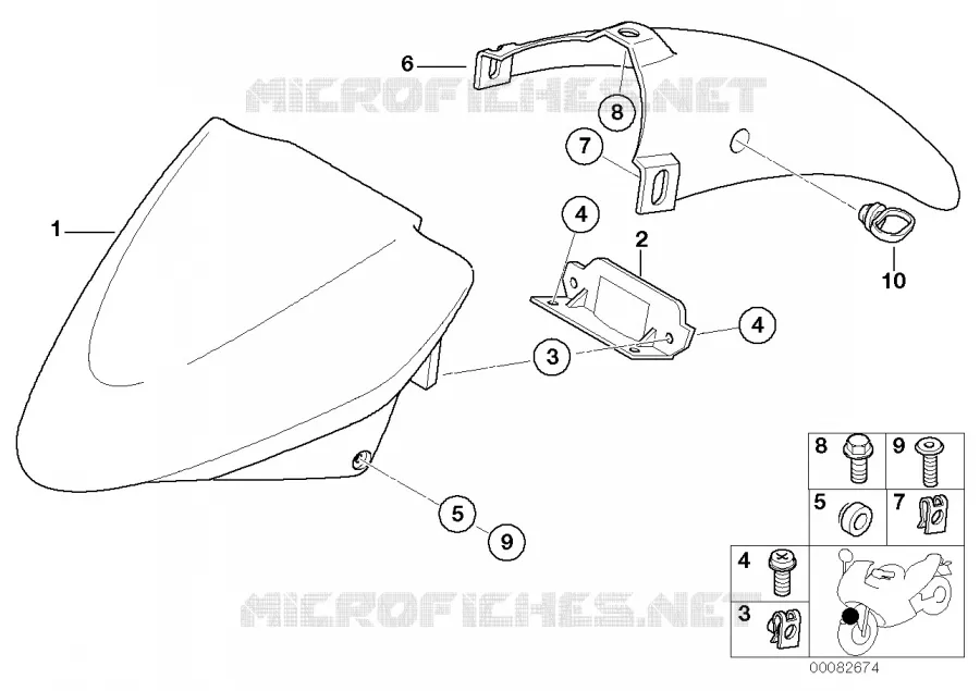 Roue AV - garde-boue BMW Motorrad BMW Motorrad R 850 1999 4V  R28 (0428)