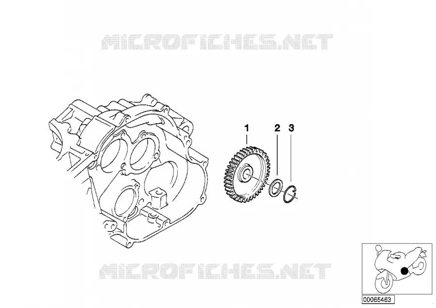 Roue intermédiaire, pompe à huile BMW Motorrad BMW Motorrad G 650 2006 X  K15 (0167,0197)