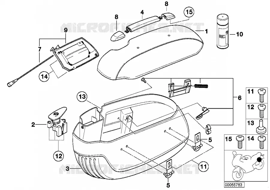 Sacoche, pièces singul. BMW Motorrad BMW Motorrad R 1200 1996 4V  259C (0424,0434)