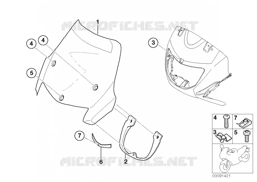 Saute-vent BMW Motorrad BMW Motorrad F 650 1999   R13 (0173,0183)