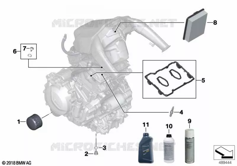 Service huile moteur / inspection BMW Motorrad BMW Motorrad F 900 2019 F900  K84 0K21
