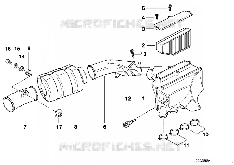 Silencieux dadmission / Filtre BMW Motorrad BMW Motorrad K 1200 1997 4 cyl. 4 soup.  K589 (0545,0555)