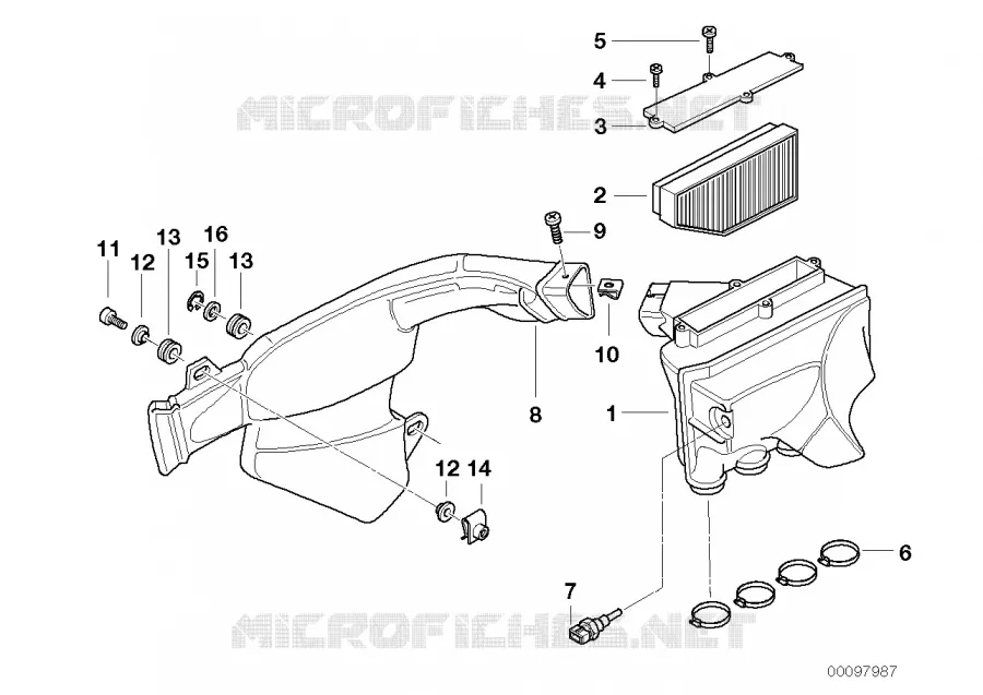 Silencieux dadmission / Filtre BMW Motorrad BMW Motorrad K 1200 2002 4 cyl. 4 soup.  K41 (0548,0558)