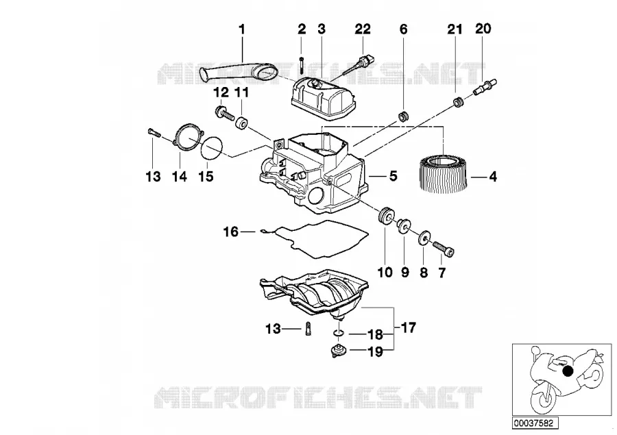 Silencieux dadmission / Filtre BMW Motorrad BMW Motorrad R 1200 2002 4V  259C (0329,0379)