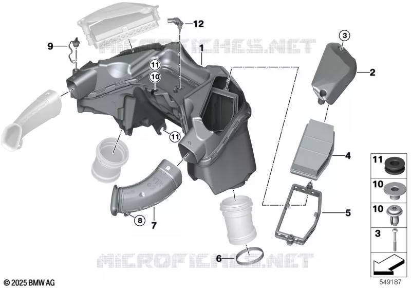 Silencieux d'admission / Filtre  BMW Motorrad BMW Motorrad R 1300 2025 R1300  KA3 0M41