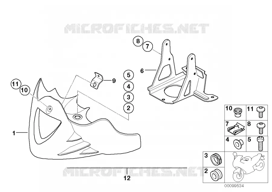 Spoiler moteur BMW Motorrad BMW Motorrad F 650 2003   K14 (0177,0187)