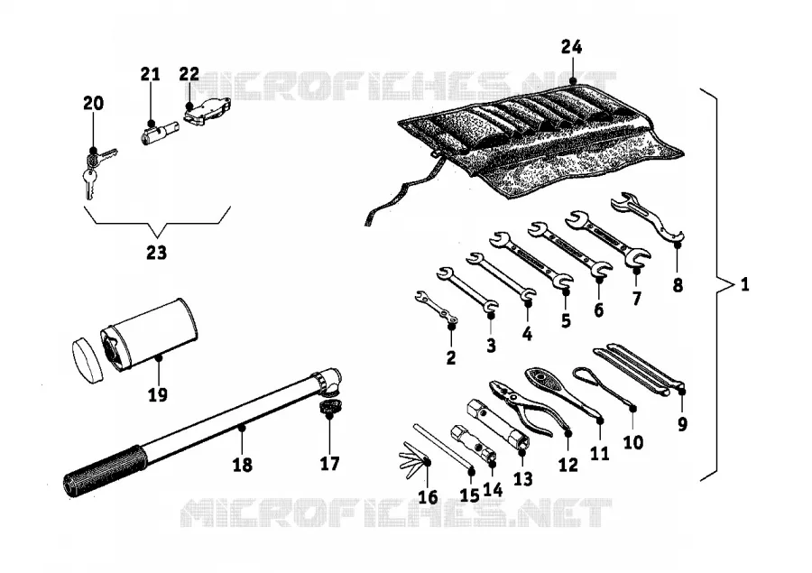 Trousse à outils BMW Motorrad BMW Motorrad Classic R 25 1953 1-Cyl. (-56)  R25