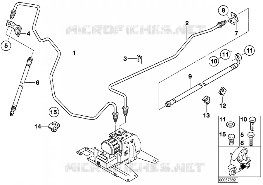 Tuyau de frein arrière ABS BMW Motorrad BMW Motorrad C1 2000 C1  C1 200 (0192)