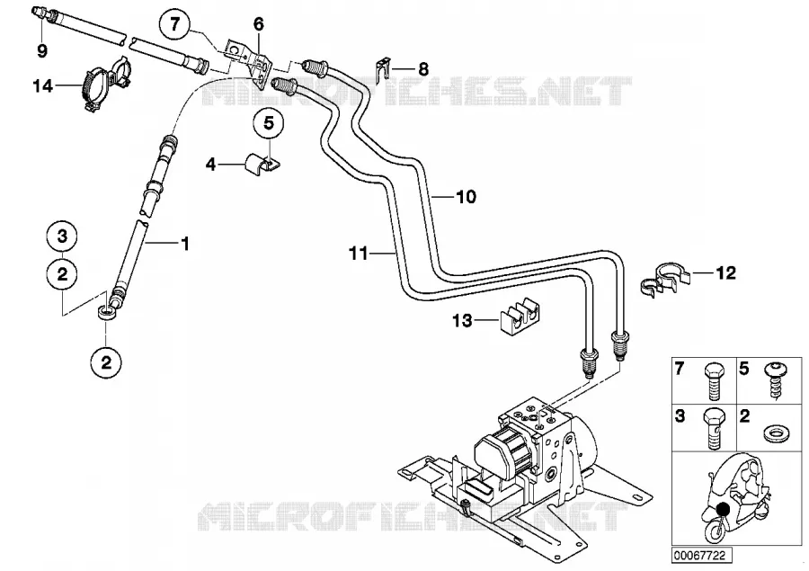Tuyau de frein avant ABS BMW Motorrad BMW Motorrad C1 1999 C1  C1 (0191)
