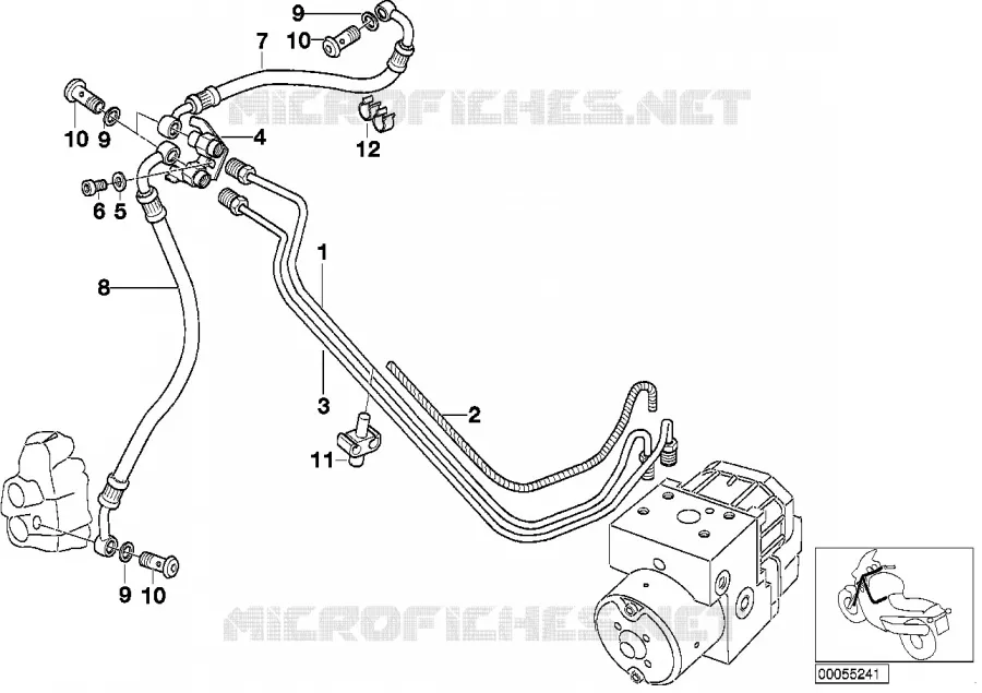 Tuyau de frein avant ABS BMW Motorrad BMW Motorrad F 650 2003   R13 (0176,0186)
