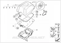 Boitier pour radiotelephone pour BMW Motorrad K 1200 RS 01 à partir de 2000