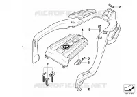 Poignée avec support coffre a bagages Cadre et pièces accolées F 650 bmw-moto 2003  34892