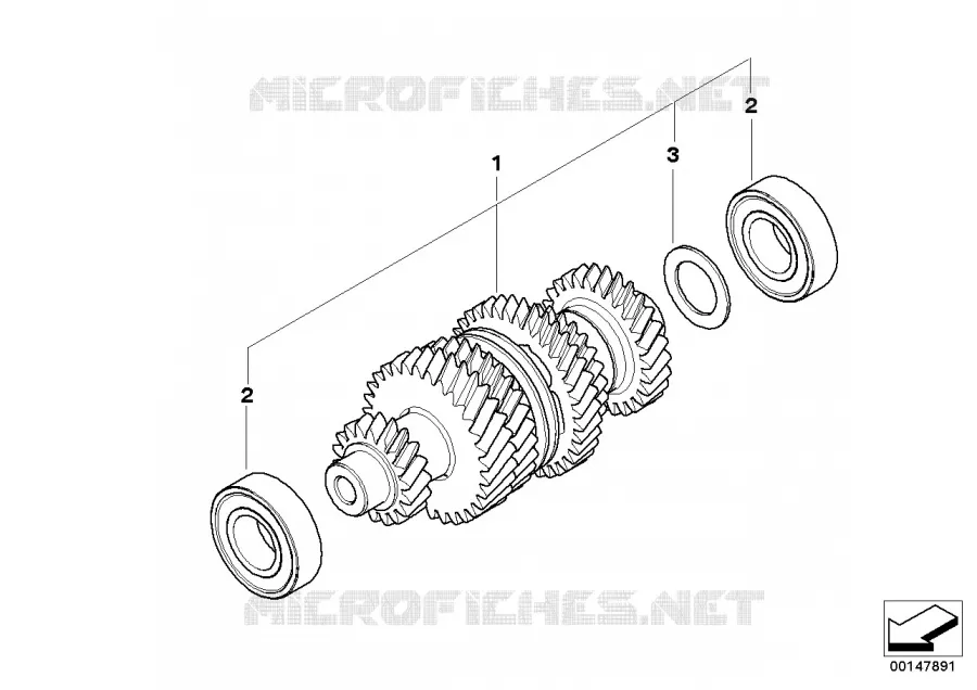 Arbre intermediaire BMW Motorrad BMW Motorrad R 1200 2003 K2x  K26 (0368,0388)