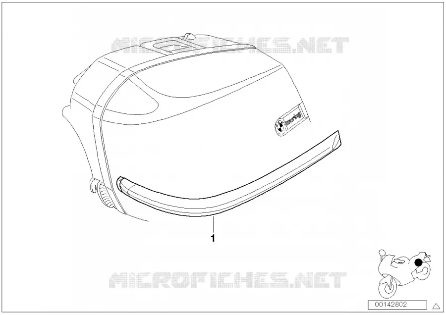 Bag.pare-chocs pour grande valise syst. BMW Motorrad BMW Motorrad R 1150 2002 4V  R28 (0308,0318)