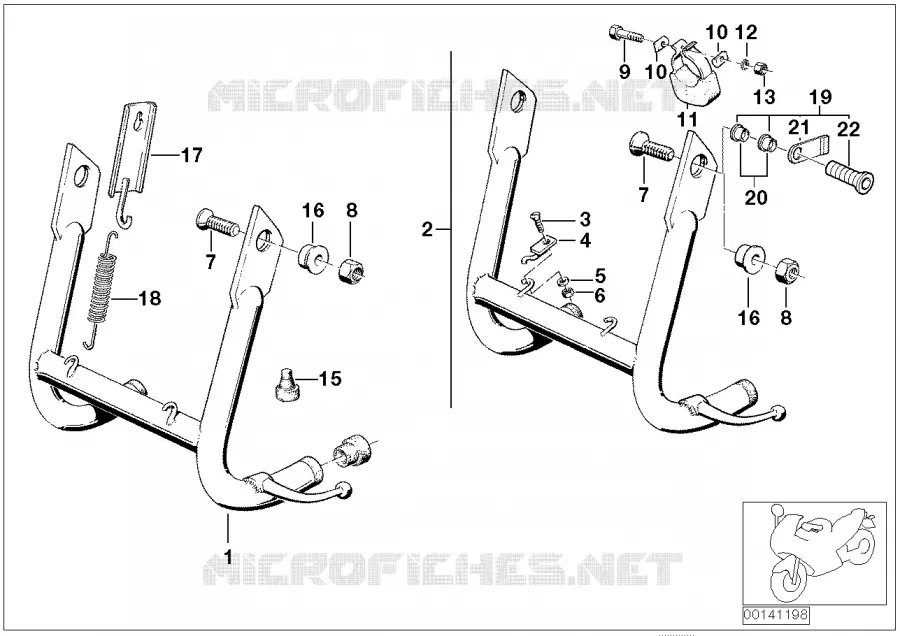 Béquille centrale BMW Motorrad BMW Motorrad Classic R 80 1982 2V (76-85)  R80