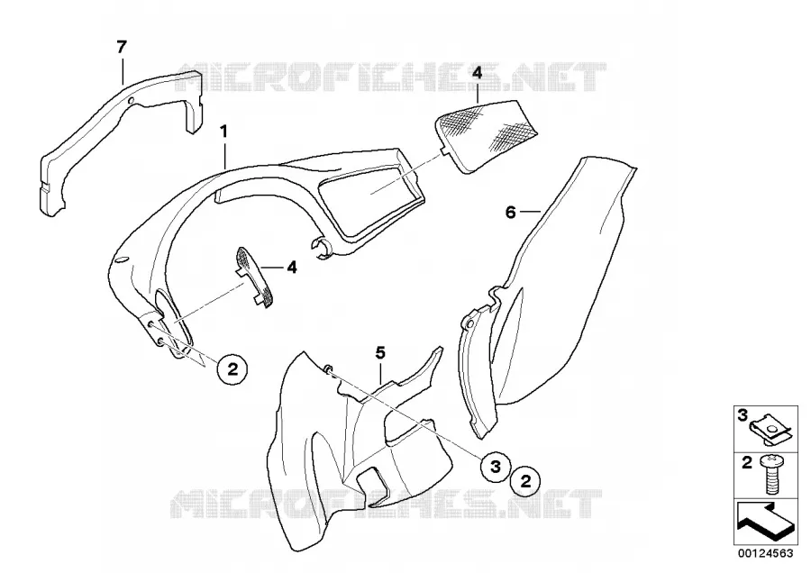 Cache intérieur BMW Motorrad BMW Motorrad R 1200 2001 4V  K30 (0442,0496)