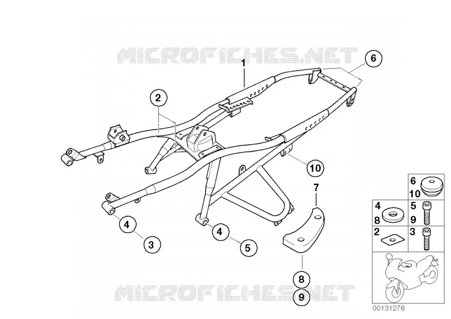 Cadre arrière BMW Motorrad BMW Motorrad R 850 1999 4V  R28 (0428)