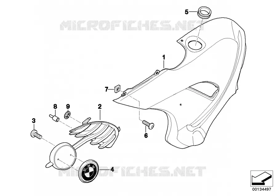 Carenage laterale BMW Motorrad BMW Motorrad G 650 2008   R13 (0180)