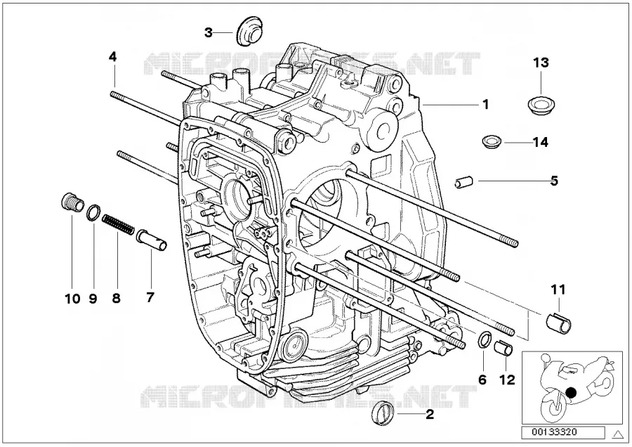 Carter-moteur BMW Motorrad BMW Motorrad R 850 2000 4V  R22 (0417)