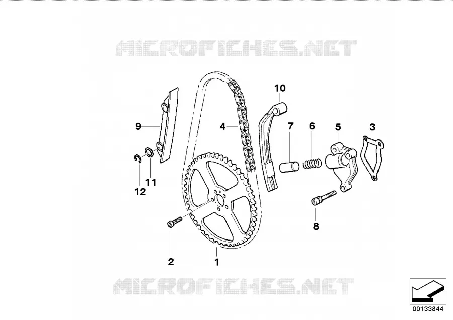 Chaine de distr./rail tendeur/glissiere BMW Motorrad BMW Motorrad R 1200 2004 K2x  K29 (0366,0396)