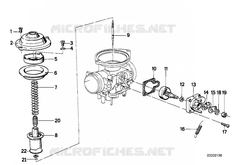 Couvercle carburat./piston/carter demarr BMW Motorrad BMW Motorrad Classic R 80 1990 2V (90-95)  R80
