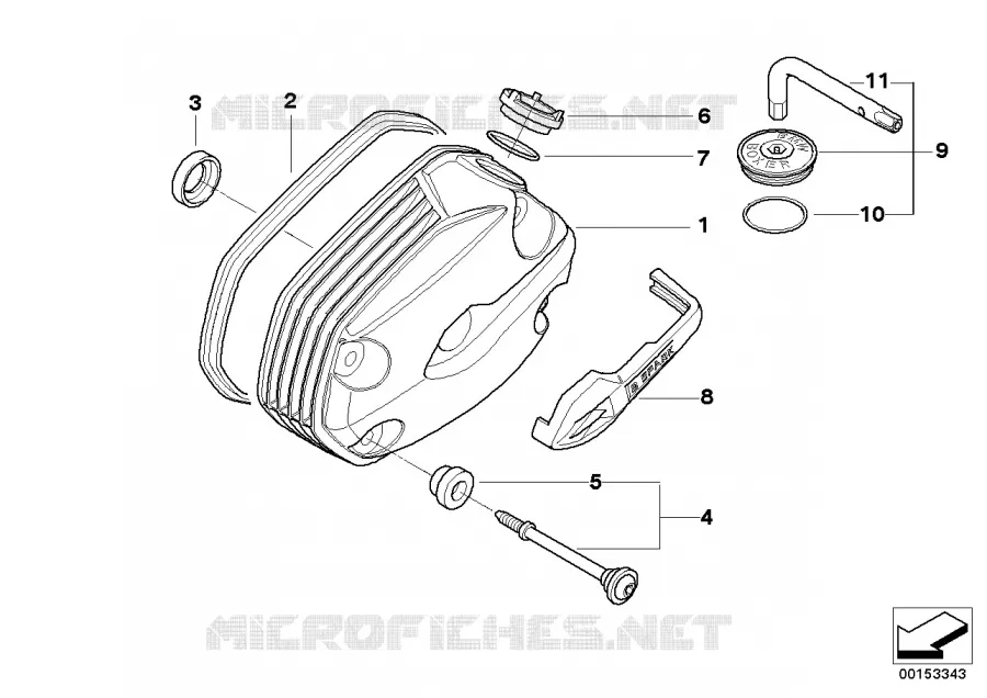 Couvre culasse BMW Motorrad BMW Motorrad R 1200 2006 K2x  K25 (0303,0313)