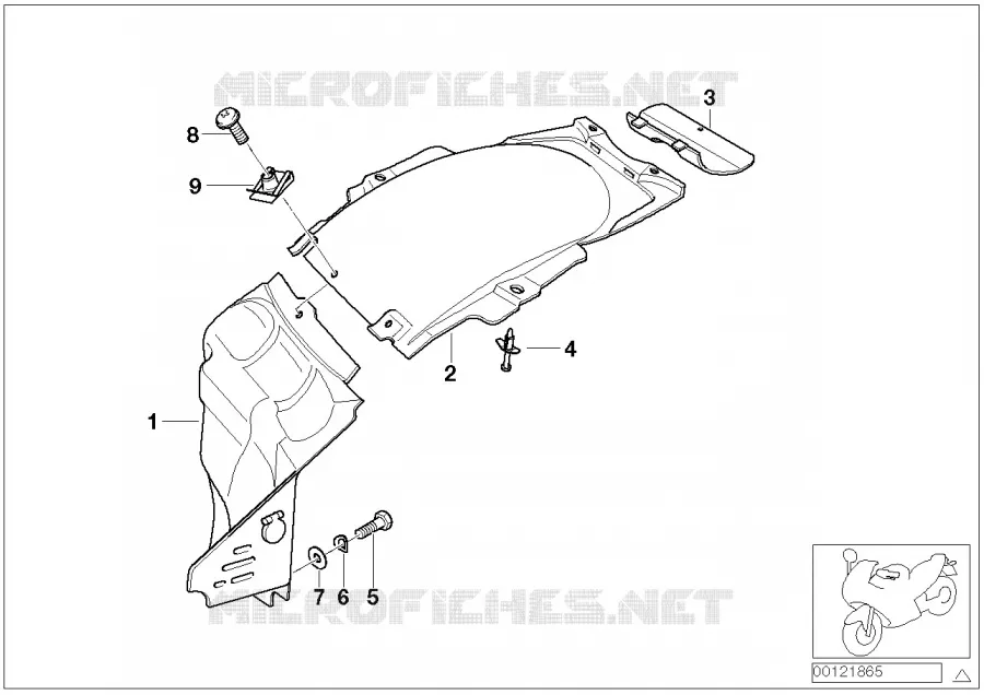 Garde-boue arrière BMW Motorrad BMW Motorrad K 1200 1996 4 cyl. 4 soup.  K589 (0544,0554)