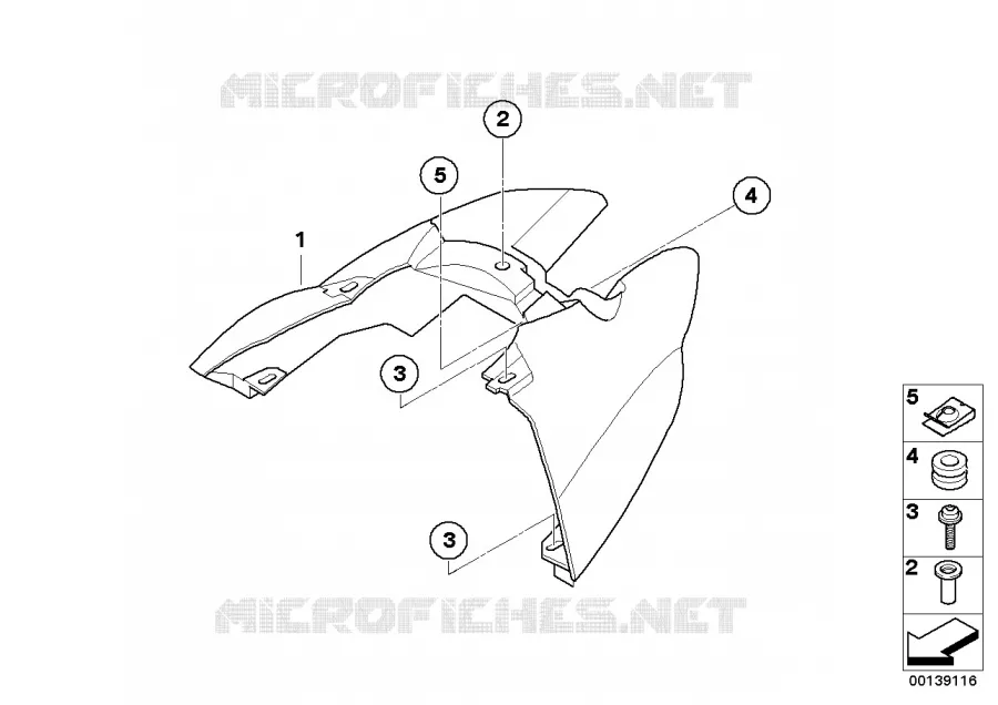 Piece arriere superieure BMW Motorrad BMW Motorrad K 1300 2007 K4x 4 cyl.  K40 (0508,0509)