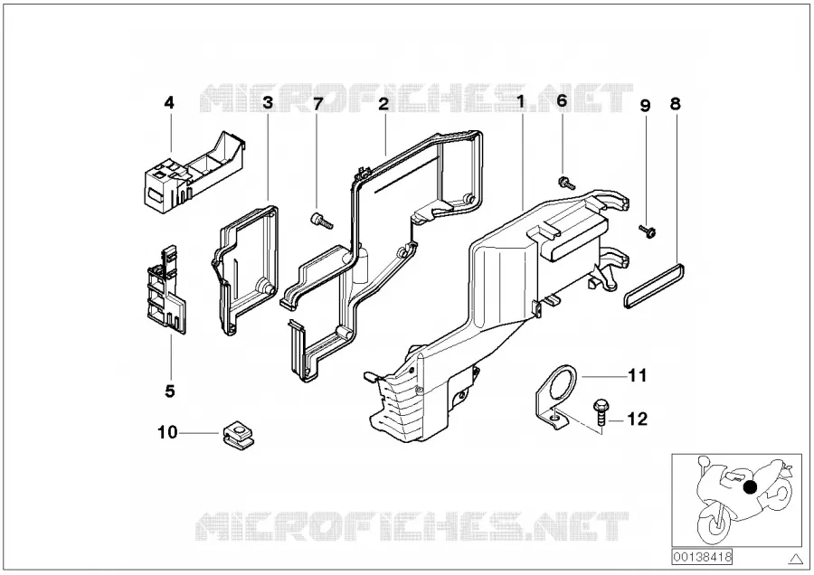 Pieces de channeau cabl./boite a fusible BMW Motorrad BMW Motorrad K 1200 2003 4 cyl. 4 soup.  K589 (0549,0559)