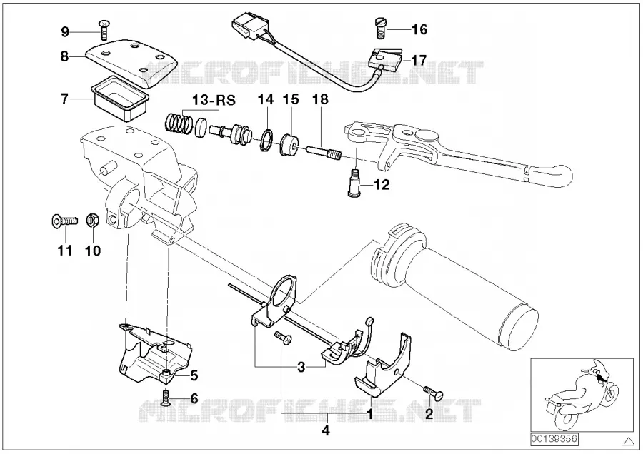 Pièces de commande de frein à main BMW Motorrad BMW Motorrad R 1200 2002 4V  259C (0309,0319)