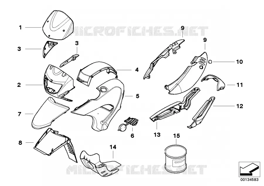 Pièces en appret BMW Motorrad BMW Motorrad G 650 2010   R13 (0188,0189)
