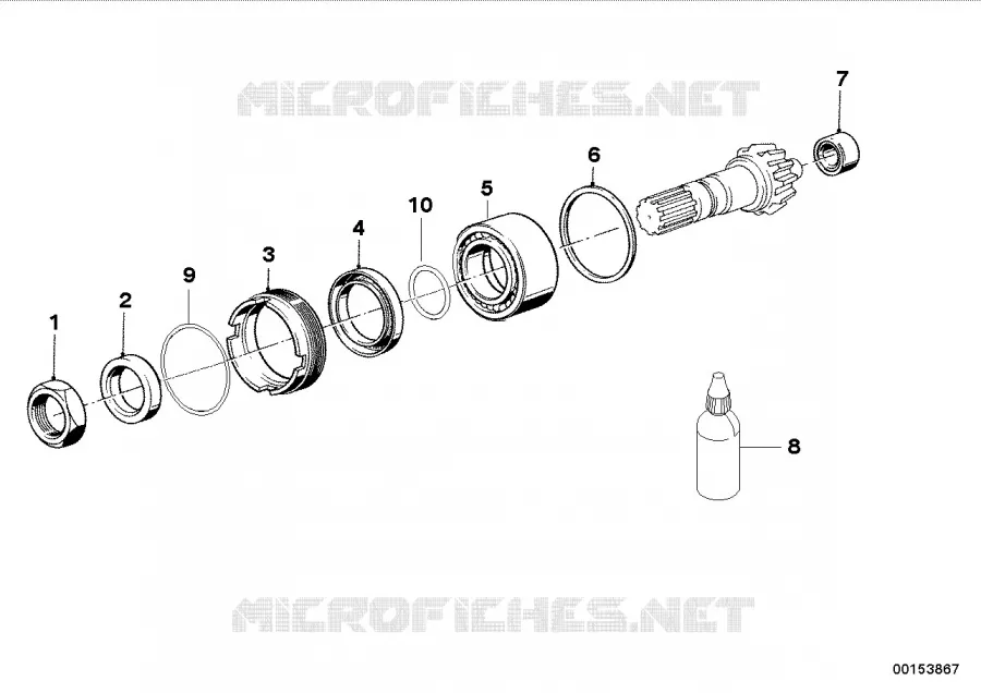 Pignon conique et bagues entretoise BMW Motorrad BMW Motorrad Classic R 80 1987 2V (87-90)  R80