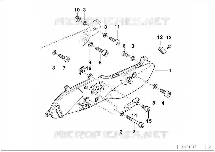 Plaque pour repose-pied/pcs de fixation BMW Motorrad BMW Motorrad R 850 1996 4V  259 (0412)