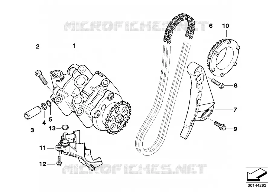Pompe a huile-pieces separees BMW Motorrad BMW Motorrad K 1200 2003 K4x 4 cyl.  K40 (0581,0591)