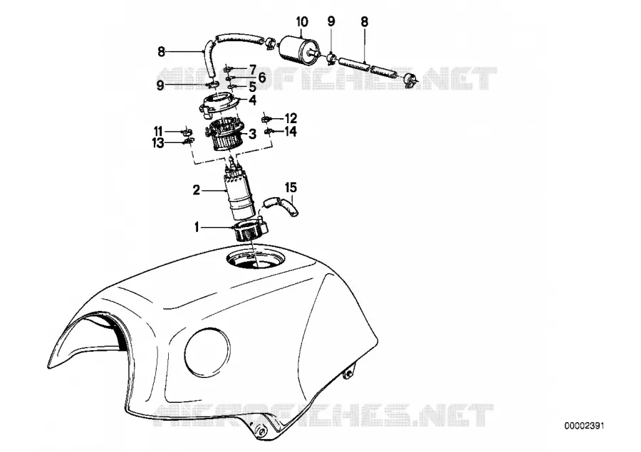 Pompe de carburant/filtre a carburant BMW Motorrad BMW Motorrad K 1100 1989 4 cyl. 4 soup.  K589 (0526, 0536)