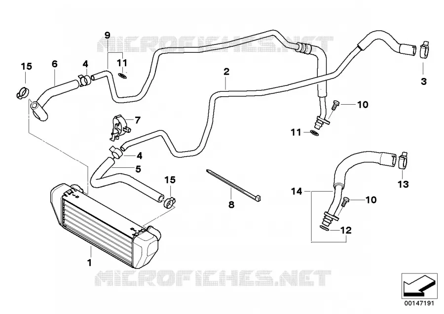Radiateur dhuile/tuyau de rad.dhuile BMW Motorrad BMW Motorrad K 1300 2007 K4x 4 cyl.  K40 (0508,0509)