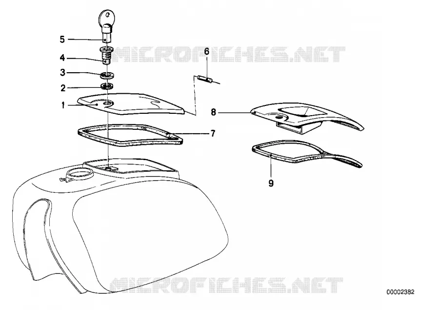 Reservoir de carb.-boite a outils BMW Motorrad BMW Motorrad Classic R 75 1977 2V (76-85)  R75