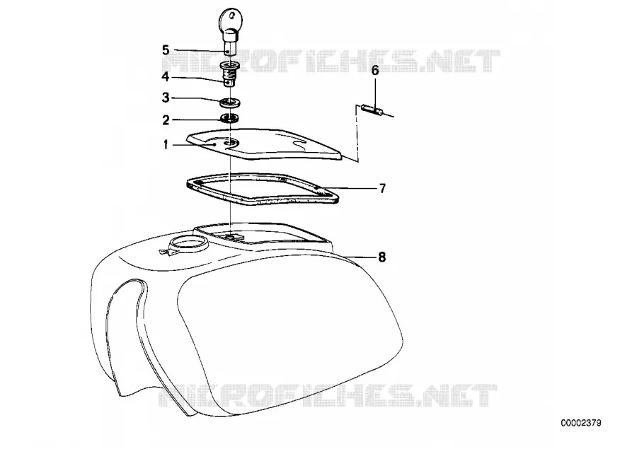 Reservoir de carb.-boite a outils BMW Motorrad BMW Motorrad Classic R 80 1984 2V (85-95)  R80