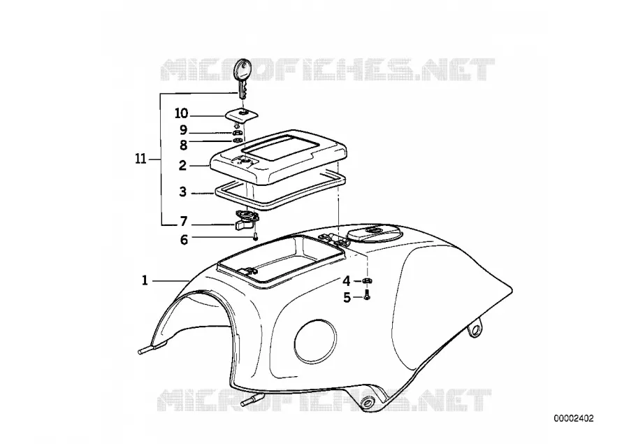 Réservoir de carburant - Administrations BMW Motorrad BMW Motorrad Classic K 75 1989 3 cyl.  K569 (0565,0573)