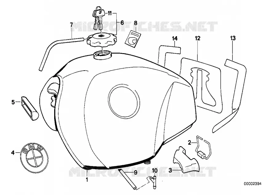 Réservoir de carburant BMW Motorrad BMW Motorrad Classic R 100 1986 2V (87-90)  R100